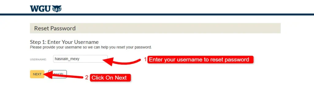 WGU Student Portal Login – Access Your Account and Courses for free 3 Reset-Password